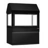 Nøytralelement for kullgriller TORONTO - 1500 mm - svart front - svart granittarbeidsplate