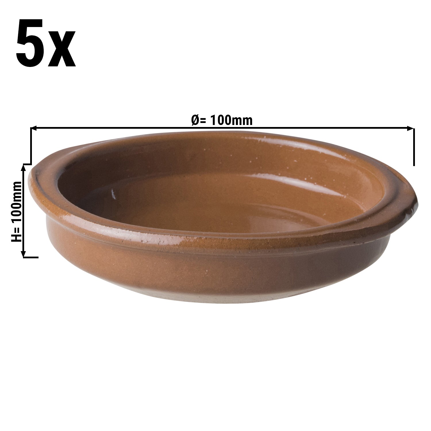 (5 stk.) CLASSICO - Tapas Bakeform - 10 x 3 cm - Brun