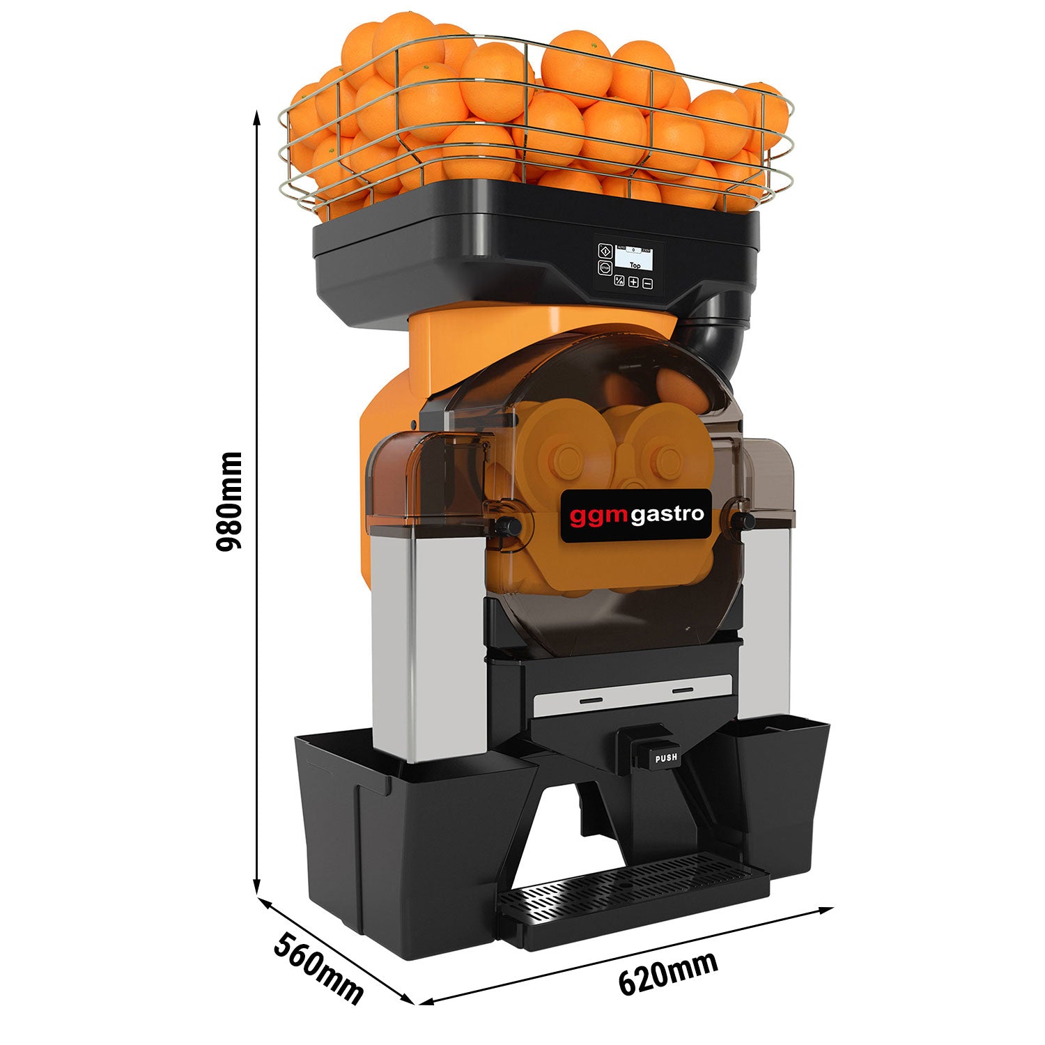 Elektrisk appelsinpresse - oransje - Automatisk mating