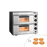 Elektrisk mini-pizzaovn - 585x550 mm - 4+4x Ø 20 cm - opptil 350 °C - manuell