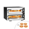 Elektrisk pizzaovn – 4 + 4 × 35 cm – manuell