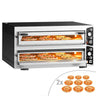 Elektrisk pizzaovn - 1340x1270 mm - 9+9x Ø 35 cm (Bred) - opptil 450 °C - manuell