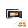 Elektrisk mini-pizzaovn - 590x570 mm - 4x Ø 20 cm - opptil 350 °C - manuell - svart