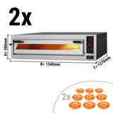 (2 stk) pizzaovn 9+9x 35 cm - avlet - med berøringsskjerm