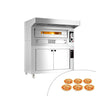 Gass pizzaovn - 1450x1442 mm - 6x Ø 33 cm - opptil 370 °C - manuell - 6 pizzaer/time - inkl. hette og gjæringsskap