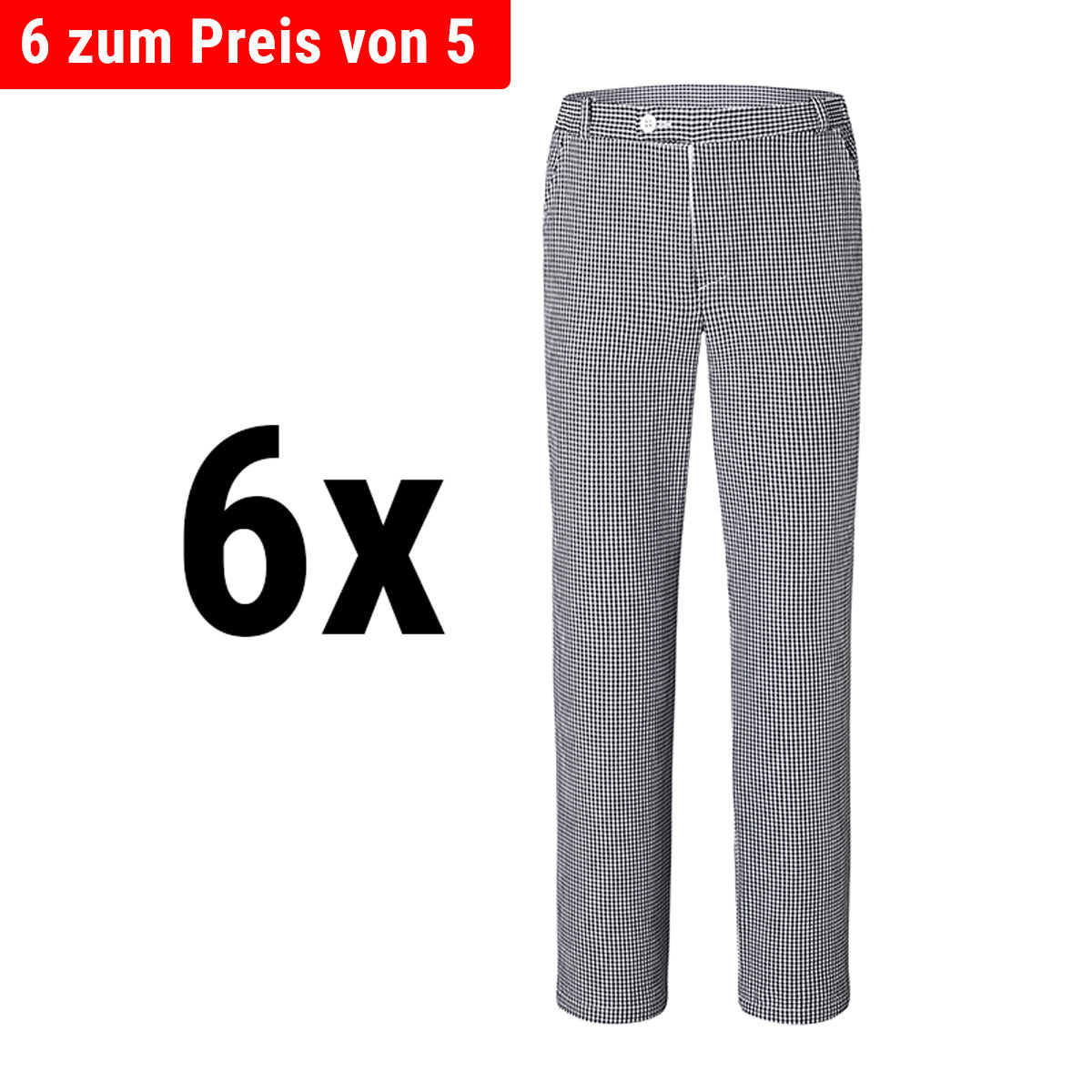 (6 stk) Karlowsky - Pepita bukse Basic- Svart - Str. XL