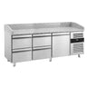 Pizzakjølebord ECO – 2000 x 800 mm – med 1 dør og 4 skuffer