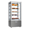 Displaymonter - 457 l - 805 mm - 1 glassdør - firkantet - med 5 hyller - LED-belysning - R290