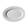 (6 stk.) SEA WAVE - tallerken - Dönerteller - oval - porselen - 280x280 mm - hvit
