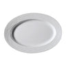 (6 stk.) SEA WAVE - tallerken - Dönerteller - oval - porselen - 320x320 mm - hvit