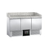 Pizzabenk PREMIUM - 1400x700 mm - granittplate - med 3 dører