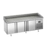 Pizzakjølebenk Premium PLUS - 1980x700 mm - granittplate - med 3 dører - uten garnityr