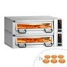 Elektrisk pizzaovn - 1462x1010 mm - 6+6x Ø 34 cm - opptil 450 °C - digitalt touchpanel