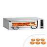 Elektrisk pizzaovn - 1462x1010 mm - 6x Ø 34 cm (steinbunn, sjamott) - opptil 450 °C - digitalt touchpanel