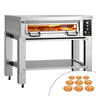 Elektrisk pizzaovn - 1480x1360 mm - 9x Ø 34 cm - opptil 450 °C - manuell - inkl. hette og understell