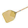 Pizzaspade - GOLD - aluminium - rektangulær - 33x33 cm - perforert - spesial eloksering G.H.A. - håndtak: aluminiumsskaft 120 cm