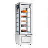 Displayfryser - 324 l - 600 mm - 1 glassdør - firkantet - med 5 hyller - LED-belysning - R290 - hvit