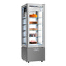 Displayfryser - 324 l - 600 mm - 1 glassdør - firkantet - med 5 hyller - LED-belysning - sølv