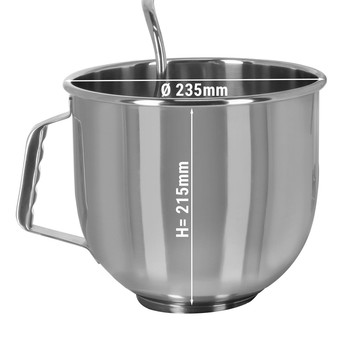 Mikser - kjøkkenmaskin - eltemaskin - 7 liter - grå