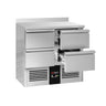 Kjølebenk PREMIUM - 900x700 mm - 4 skuffer - oppkant