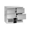 Kjølebenk PREMIUM - 900x700 mm - 240 l - med 4 skuffer