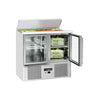 Saladette ECO - 903 mm - 2 glassdører - med lokk i rustfritt stål for 2x GN 1/1 & 3x GN 1/6