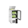 Saladette PREMIUM - 450 mm - 1 glassdør - med lokk i rustfritt stål for 1x GN 1/1