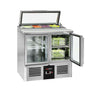 Saladette PREMIUM - 900 mm - 159 l - 2 glassdører - for 4x GN 1/3