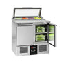 Saladette American Style PREMIUM - 900 mm - 159 l - 2 dører - med garnityrrenne for 4x GN 1/3