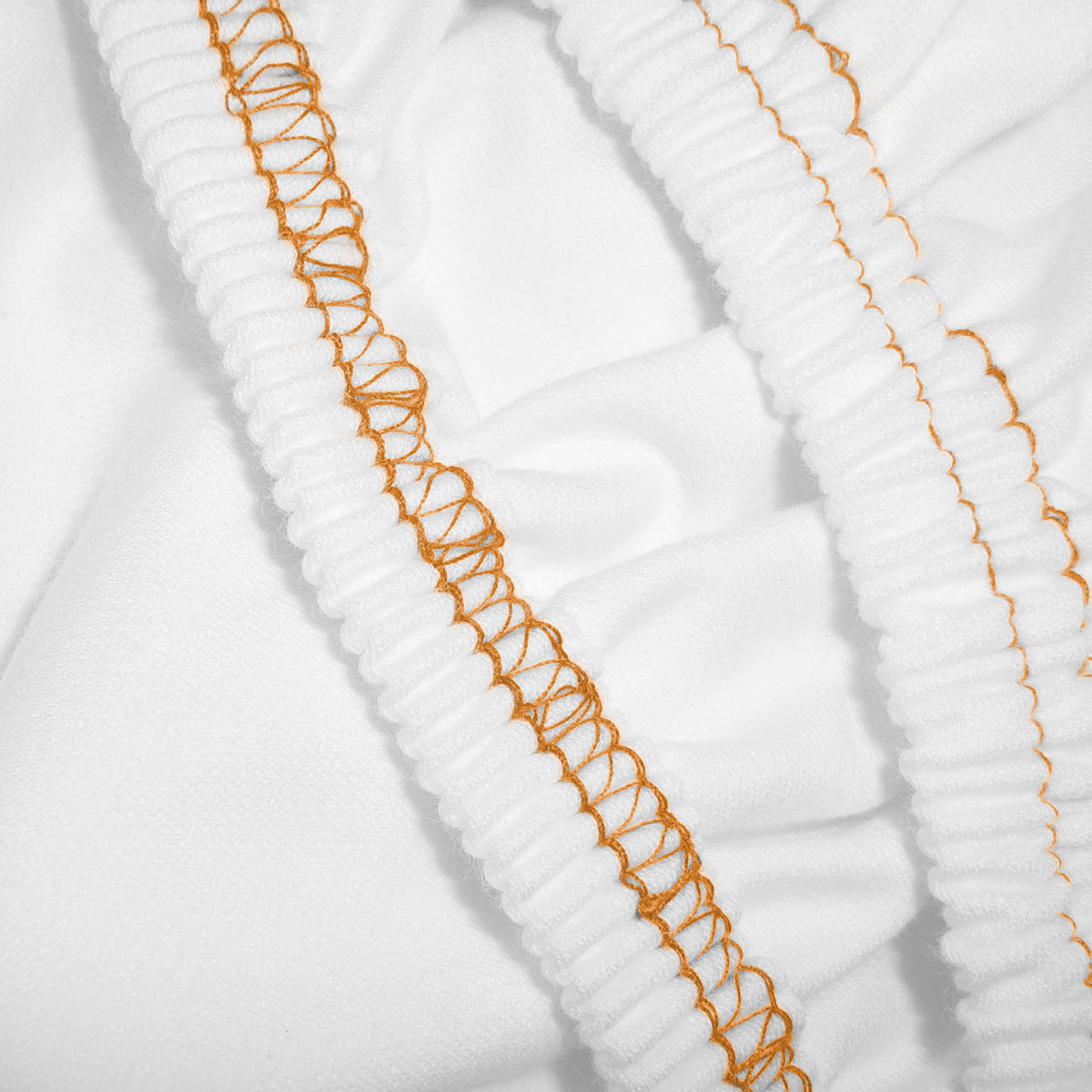 (10 stk) Jersey dynetrekk - 100 x 200 cm - hvit / oransje