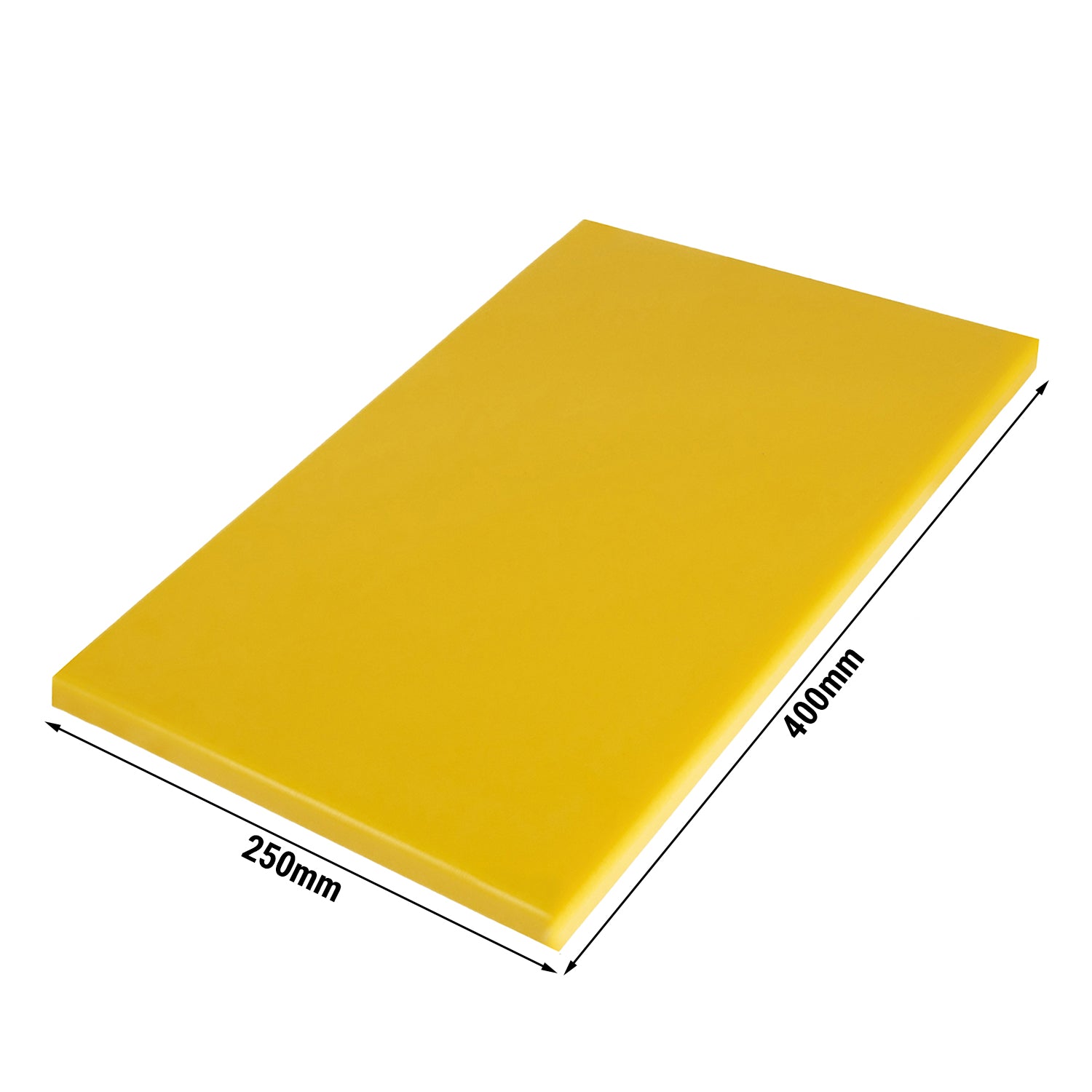 Skjærebrett - 25 x 40 cm - tykkelse 2 cm - gul