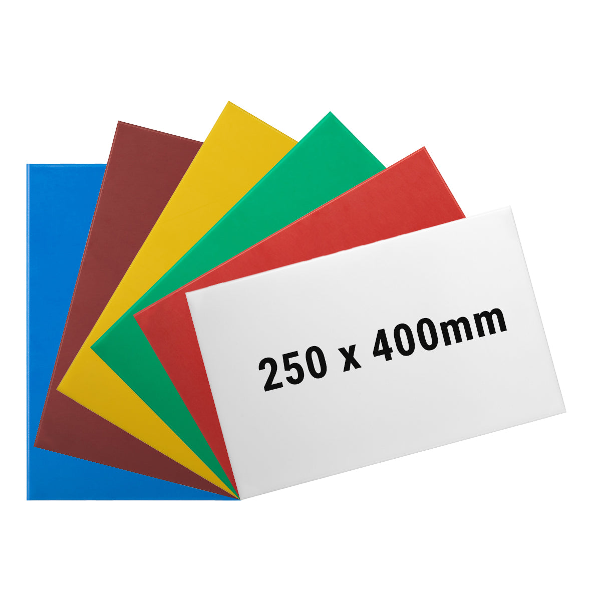 (6 stk.) Skjærebrettssett - 25 x 40 cm - flerfarget
