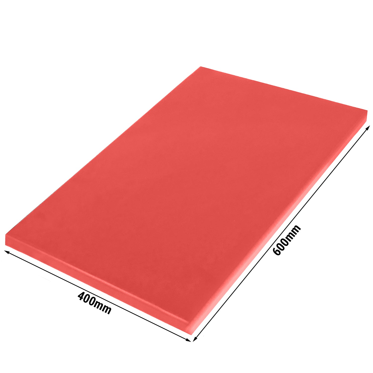 Skjærebrett - 40 x 60 cm - tykkelse 2 cm -rødt