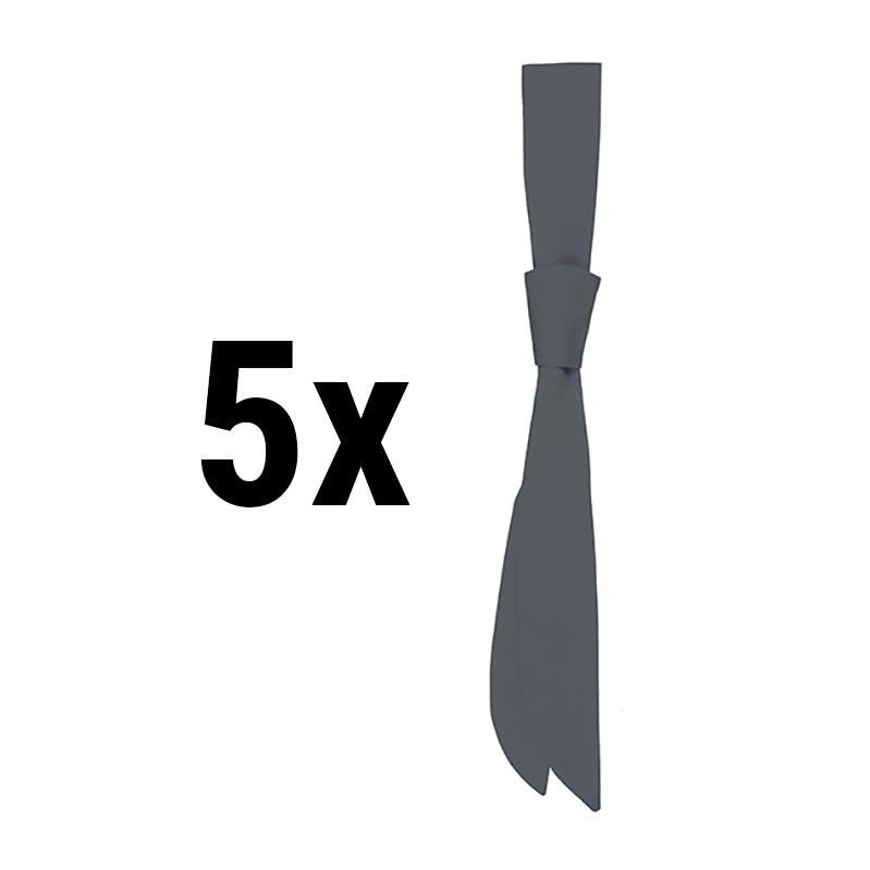 (5 stk) Serviceslips for kvinner - 94 x 5 cm - Antrasitt