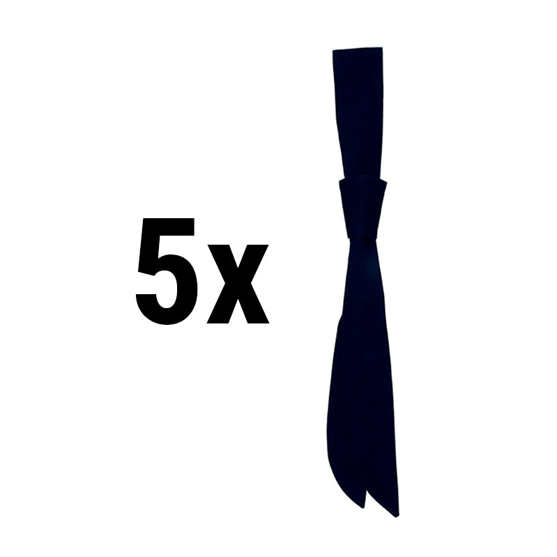 (5 stk) Servicelapper for kvinner - 94 x 5 cm - Svart