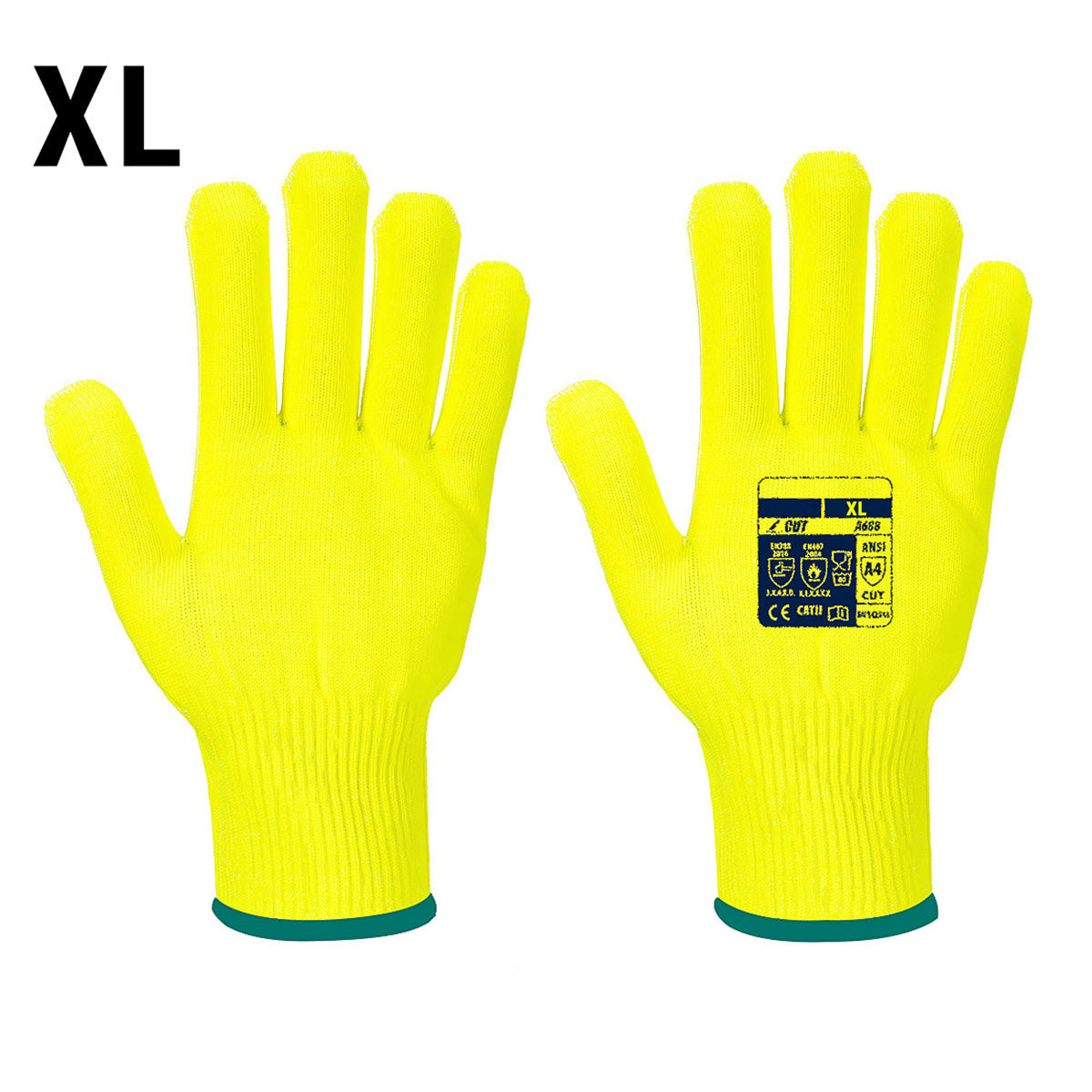 Kuttbestandige hansker Pro Cut - Gul - Størrelse: XL