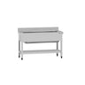 Oppvaskbenk ECO - 1200x700 mm - med underhylle - 1 kum