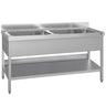 ECO-oppvaskbenk – 1800 x 600 mm – med 2 vasker
