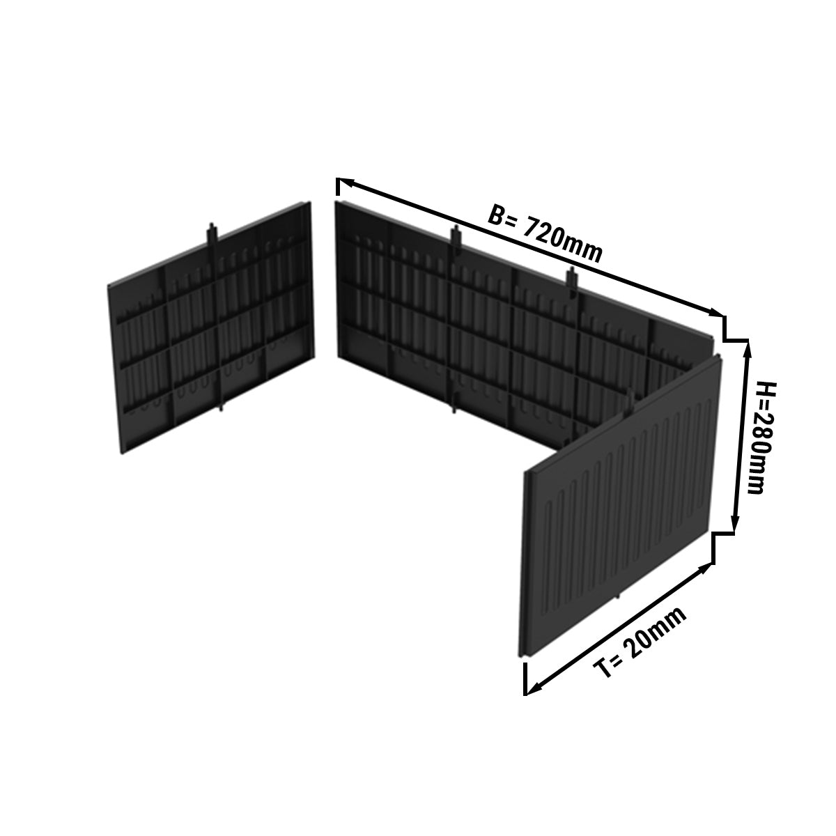 Sidepaneler for Trillebord - 6-delt sett