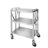 Serveringsvogn - sammenleggbar - 635x400 mm - med 3 hyller