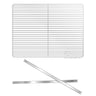 (2 stk.) Skinner til mellomhylle/bæregitter – 530 mm – med bæregitter – passer til tilberedningsbord ZWBTRF, BRF & BLF