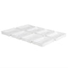 (Set) 8x Deigcontainer, hvit, B600xT400xH77mm