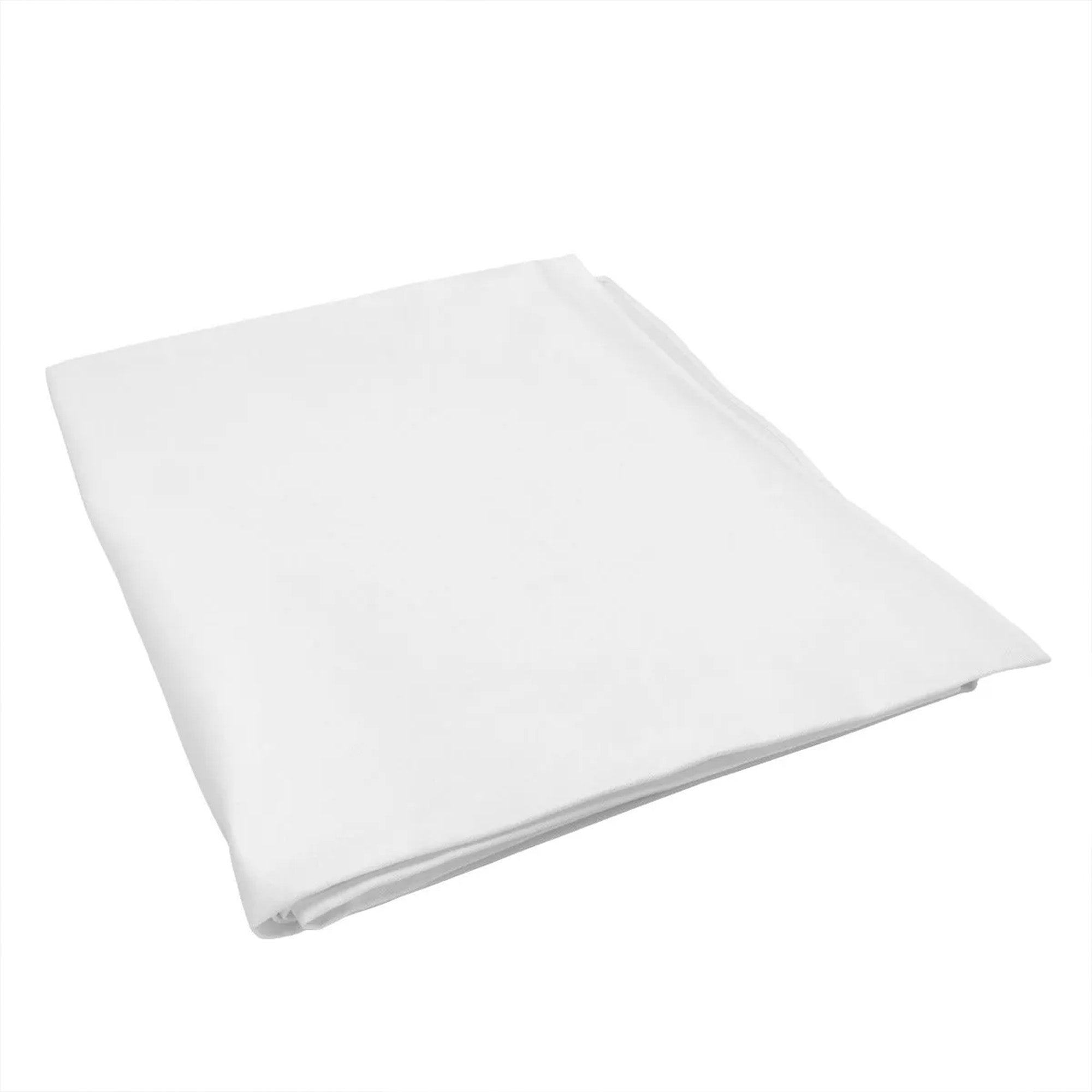 (30 Stykker) Damast Bordduk Porto - glatt sateng - 130 x 130 cm - Hvit