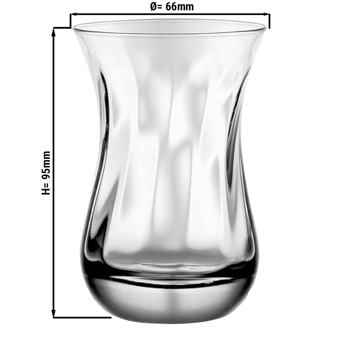 IZMIR teglass med struktur - 0,16 liter - sett på 6 stk.