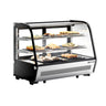 Kjølemonter - bordmodell - 160 l - 874 mm - dobbeltglass - avrundet - med 2 hyller - LED-belysning