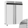 Fryseskap i rustfritt stål ECO - 1 200 l - -22 °C til -18 °C - med 2 dører - Ventilert kjøling, Digitalt termostat, R290 - svart