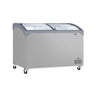 Displayfryseboks - 1320x650 mm - 286 l - 2 flate skyvelokk i glass - inkl. kurver - For NO