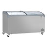 Displayfryseboks - 1570x650 mm - 352 l - 2 flate skyvelokk i glass - inkl. kurver