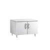 Arbeidsskap i rustfritt stål - 800x620 mm - 2 dører