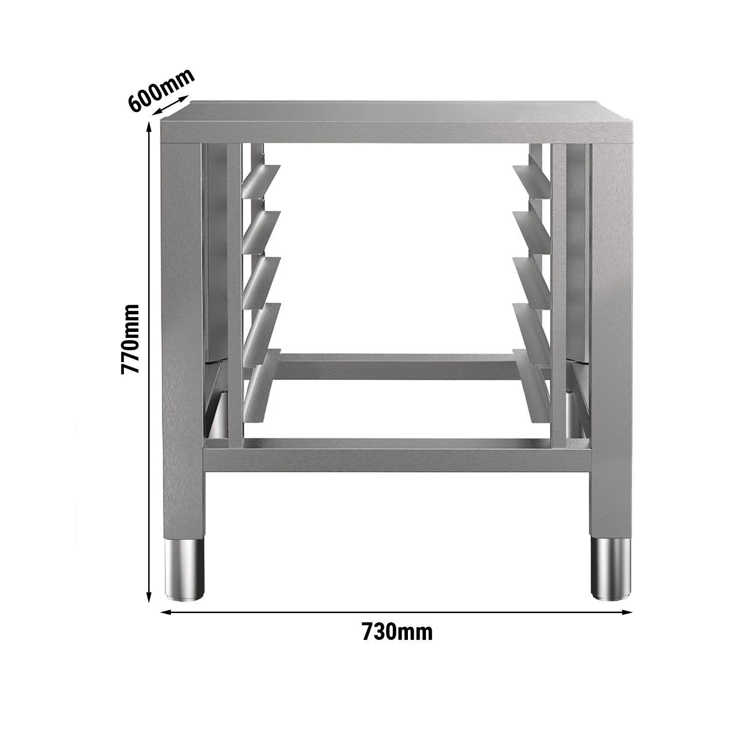 Underramme med plateholder for varmluftsovn